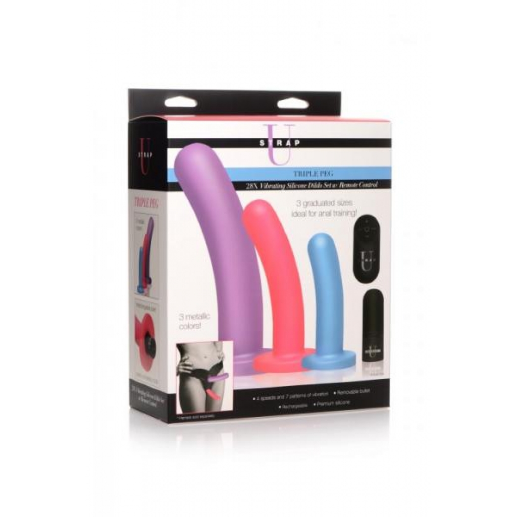 Strap U Triple Peg 28X Dildo Set - Versatile Fun