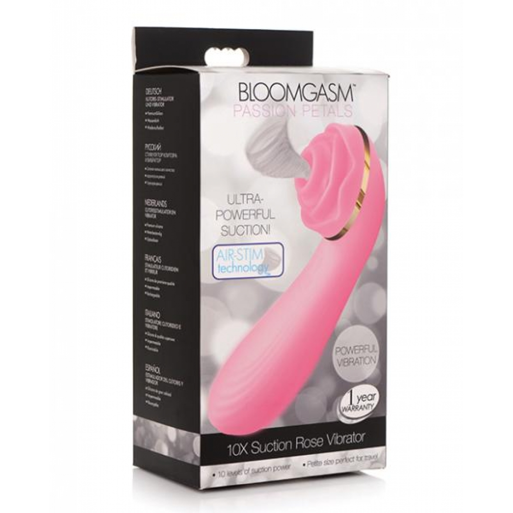 Inmi Bloomgasm Passion Petals Suction Rose Vibrator - Pink