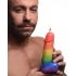 Master Series Pride Pecker Rainbow Drip Candle - Ambiance and Play