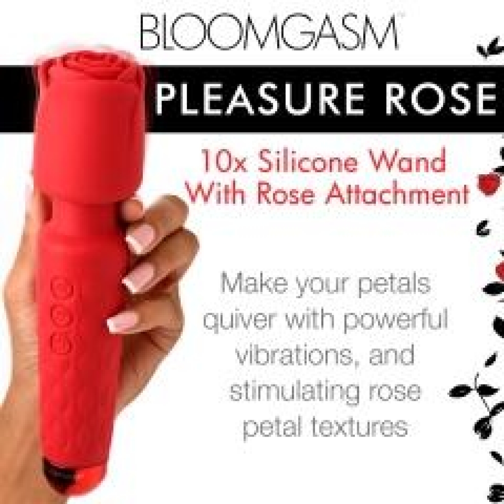 Bloomgasm Pleasure Rose Wand - Powerful Vibration with Rose Attachment